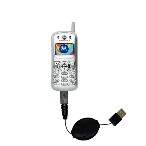 Retractable USB Power Port Ready charger cable designed for the Motorola C353 and uses TipExchange