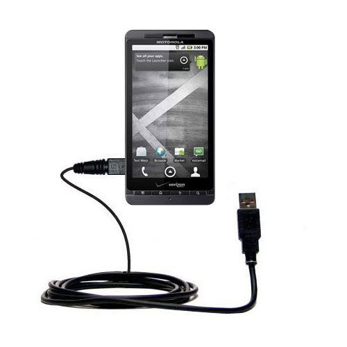 Classic Straight USB Cable suitable for the Motorola Daytona with Power Hot Sync and Charge Capabilities - Uses Gomadic TipExchange Technology