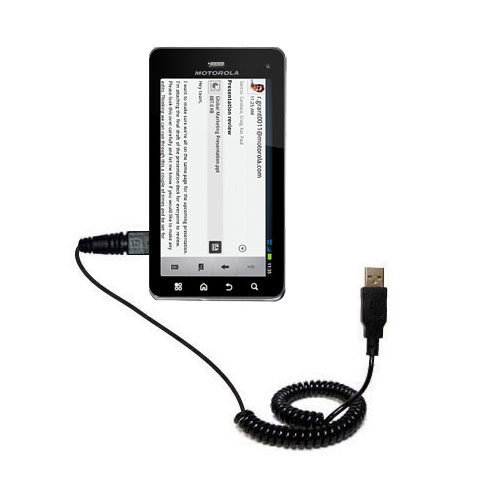 Coiled USB Cable compatible with the Motorola DROID 3