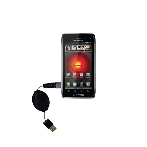 Retractable USB Power Port Ready charger cable designed for the Motorola DROID 4 / XT894 and uses TipExchange