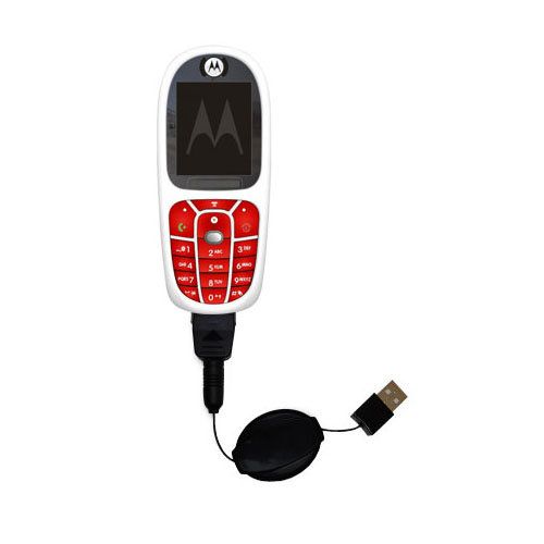 Retractable USB Power Port Ready charger cable designed for the Motorola E375 and uses TipExchange