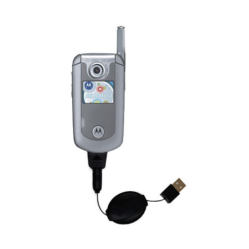 Retractable USB Power Port Ready charger cable designed for the Motorola E815 and uses TipExchange