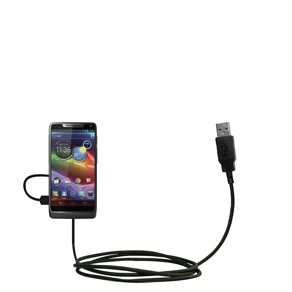 Classic Straight USB Cable suitable for the Motorola Electrify M XT905 with Power Hot Sync and Charge Capabilities - Uses Gomadic TipExchange Technology