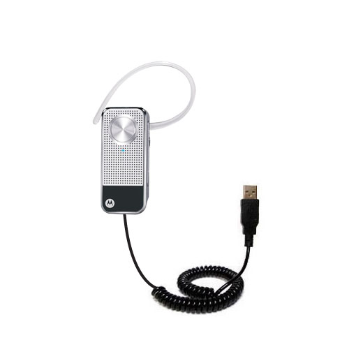 Coiled USB Cable compatible with the Motorola H17