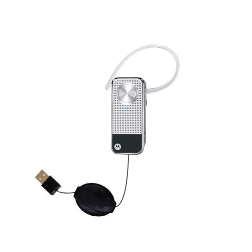 Retractable USB Power Port Ready charger cable designed for the Motorola H17 and uses TipExchange