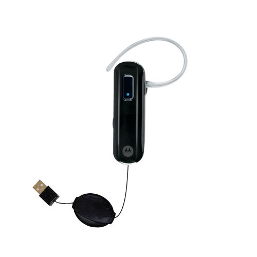Retractable USB Power Port Ready charger cable designed for the Motorola H270 and uses TipExchange