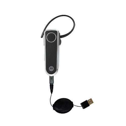 Retractable USB Power Port Ready charger cable designed for the Motorola H620 and uses TipExchange