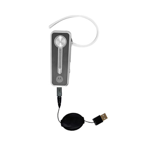 USB Power Port Ready retractable USB charge USB cable wired specifically for the Motorola H780 and uses TipExchange