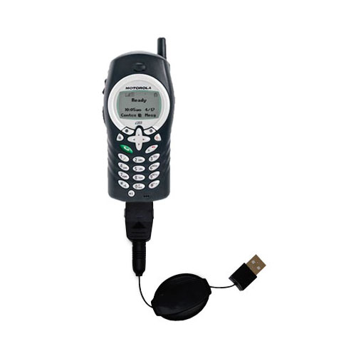 Retractable USB Power Port Ready charger cable designed for the Motorola i305 and uses TipExchange