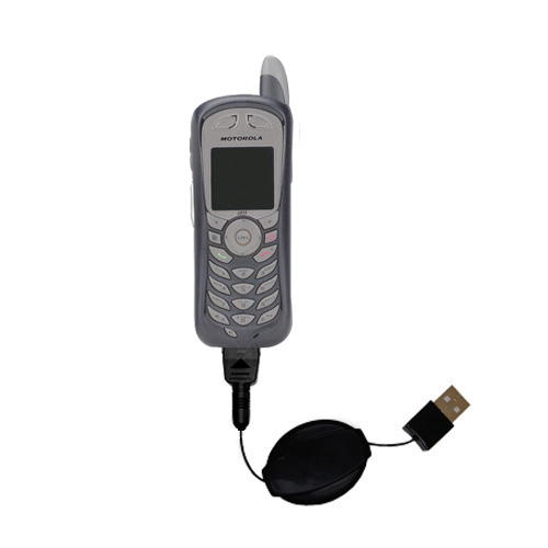 Retractable USB Power Port Ready charger cable designed for the Motorola i415 and uses TipExchange