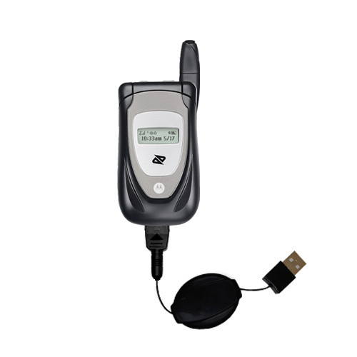 Retractable USB Power Port Ready charger cable designed for the Motorola i455 and uses TipExchange