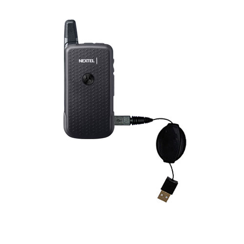 Retractable USB Power Port Ready charger cable designed for the Motorola i576 and uses TipExchange