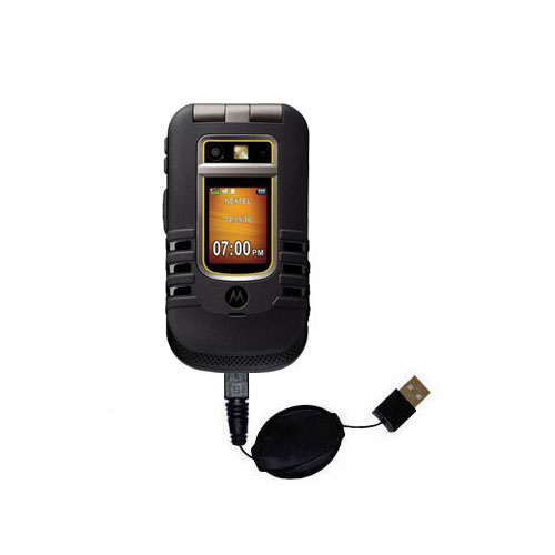 Retractable USB Power Port Ready charger cable designed for the Motorola i686 and uses TipExchange