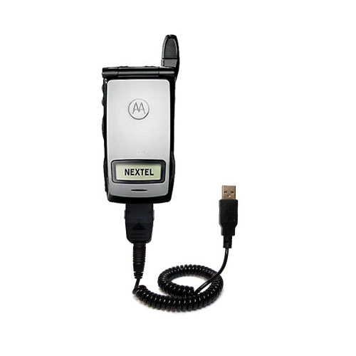 Coiled USB Cable compatible with the Motorola i830