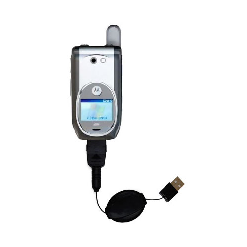 Retractable USB Power Port Ready charger cable designed for the Motorola i930 and uses TipExchange