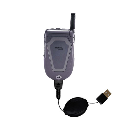 Retractable USB Power Port Ready charger cable designed for the Motorola ic402 Blend and uses TipExchange