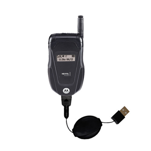 Retractable USB Power Port Ready charger cable designed for the Motorola ic502 and uses TipExchange