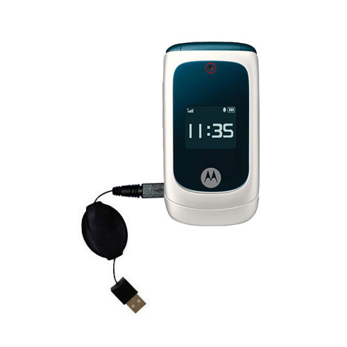 Retractable USB Power Port Ready charger cable designed for the Motorola ISHIA and uses TipExchange