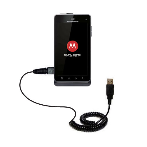 Coiled USB Cable compatible with the Motorola MILESTONE 3
