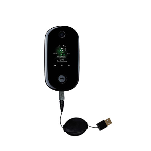 Retractable USB Power Port Ready charger cable designed for the Motorola MOTO U9 and uses TipExchange