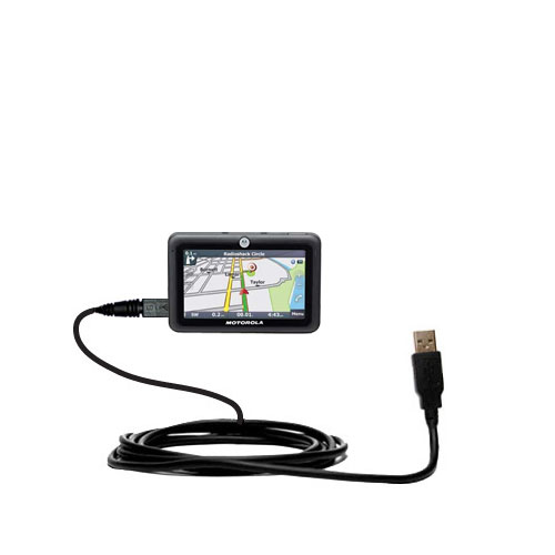 Classic Straight USB Cable suitable for the Motorola MOTONAV TN20 with Power Hot Sync and Charge Capabilities - Uses Gomadic TipExchange Technology
