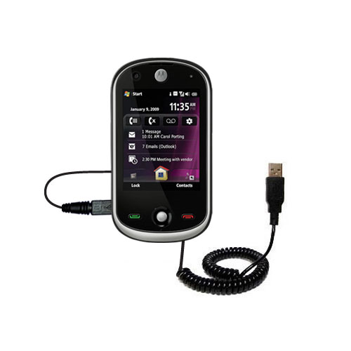 Coiled USB Cable compatible with the Motorola Motosurf A3100