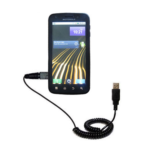 Coiled USB Cable compatible with the Motorola Olympus MB860
