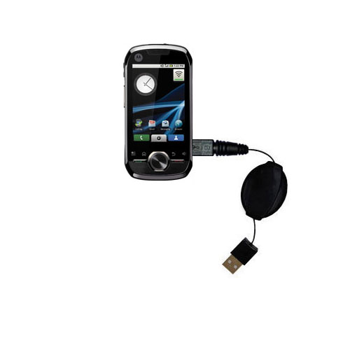 Retractable USB Power Port Ready charger cable designed for the Motorola Opus One and uses TipExchange