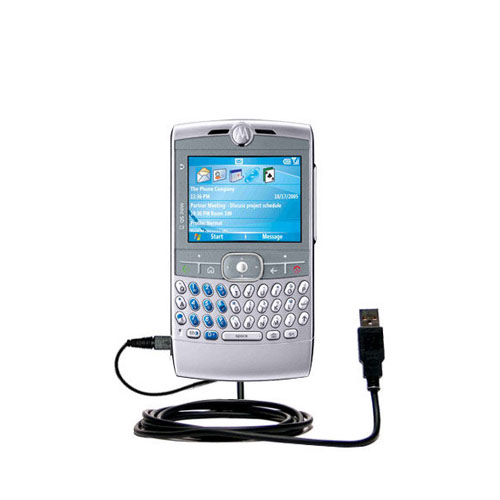 Classic Straight USB Cable suitable for the Motorola Q Pro with Power Hot Sync and Charge Capabilities - Uses Gomadic TipExchange Technology