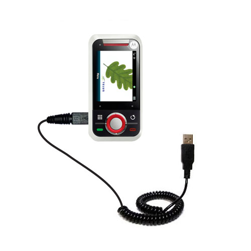 Coiled USB Cable compatible with the Motorola Rival A455