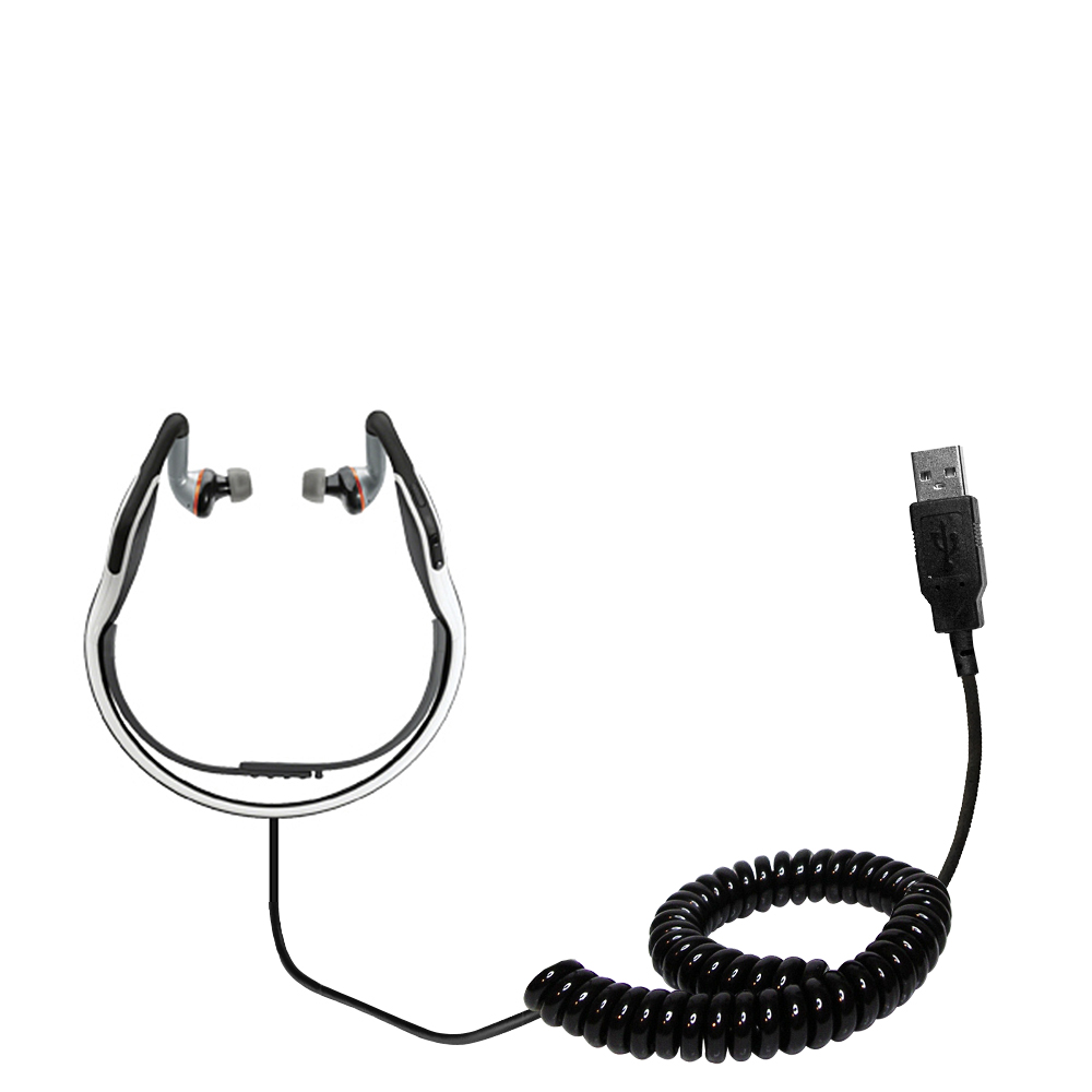 Coiled USB Cable compatible with the Motorola S11 Flex