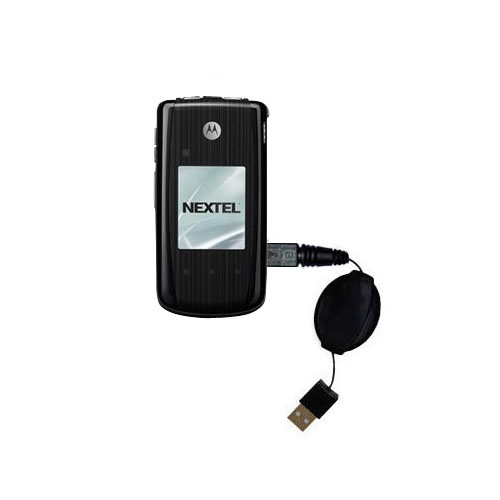 Retractable USB Power Port Ready charger cable designed for the Motorola Sable and uses TipExchange