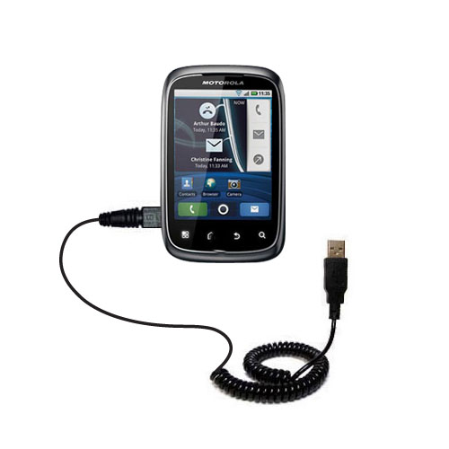 Coiled USB Cable compatible with the Motorola Spice XT