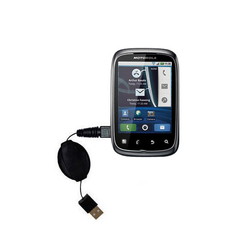 Retractable USB Power Port Ready charger cable designed for the Motorola Spice XT and uses TipExchange