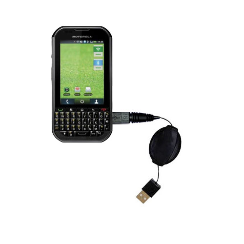 Retractable USB Power Port Ready charger cable designed for the Motorola TITANIUM and uses TipExchange
