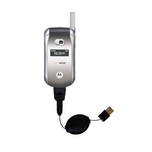 Retractable USB Power Port Ready charger cable designed for the Motorola V276 and uses TipExchange