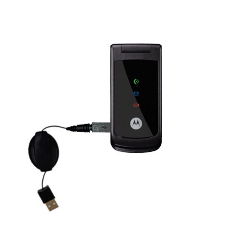 Retractable USB Power Port Ready charger cable designed for the Motorola W260g and uses TipExchange