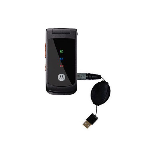 Retractable USB Power Port Ready charger cable designed for the Motorola W270 and uses TipExchange