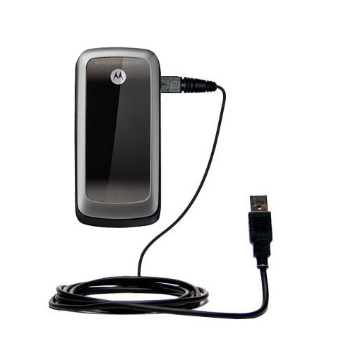 Classic Straight USB Cable suitable for the Motorola WX265   with Power Hot Sync and Charge Capabilities - Uses Gomadic TipExchange Technology