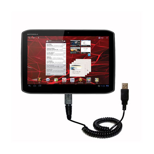 Coiled USB Cable compatible with the Motorola Xoom 2