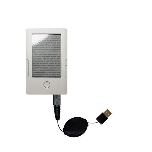 Retractable USB Power Port Ready charger cable designed for the Netronix Pocketbook 302 and uses TipExchange