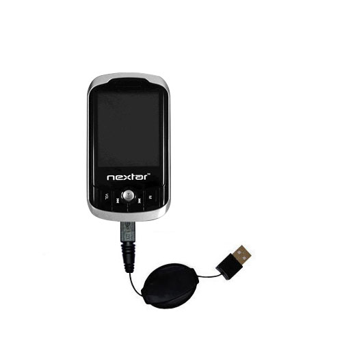 Retractable USB Power Port Ready charger cable designed for the Nextar MA852 and uses TipExchange