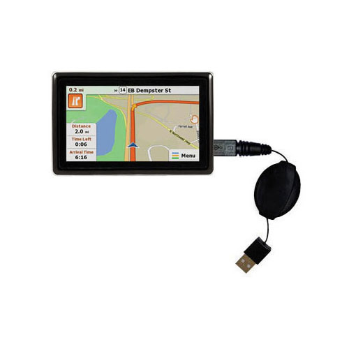 Retractable USB Power Port Ready charger cable designed for the Nextar v5 and uses TipExchange