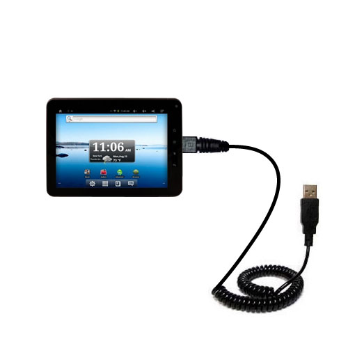 Coiled USB Cable compatible with the Nextbook Premium9 Tablet