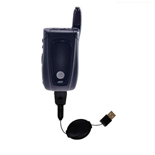 Retractable USB Power Port Ready charger cable designed for the Nextel i670 and uses TipExchange