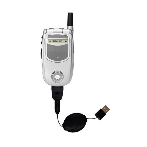 Retractable USB Power Port Ready charger cable designed for the Nextel i730 and uses TipExchange