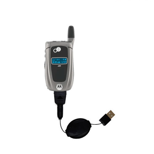 Retractable USB Power Port Ready charger cable designed for the Nextel i850 / i855 and uses TipExchange