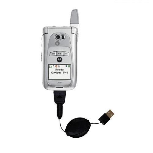 Retractable USB Power Port Ready charger cable designed for the Nextel i870 / i875 and uses TipExchange
