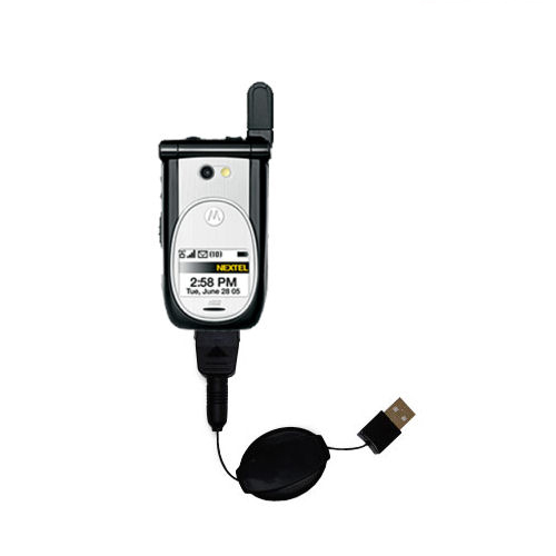 Retractable USB Power Port Ready charger cable designed for the Nextel i920 i930 and uses TipExchange