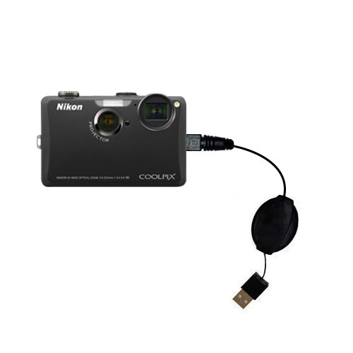 Retractable USB Power Port Ready charger cable designed for the Nikon Coolpix S1100pj and uses TipExchange